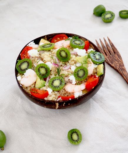 Salade De Quinoa Aux Mini Kiwis Nergi Et Ch Vre Frais