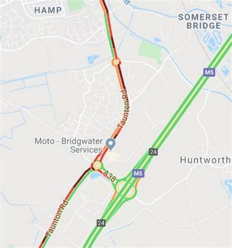 A38 Traffic Key Bridgwater Road Partially Blocked Due To Three Vehicle