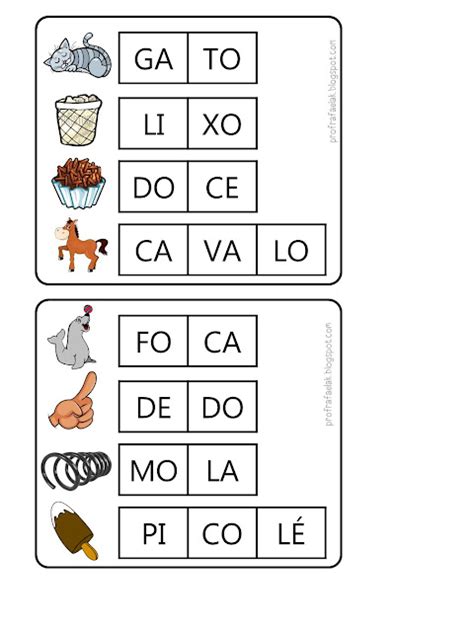 BINGO DE SÍLABAS Criar Recriar Ensinar