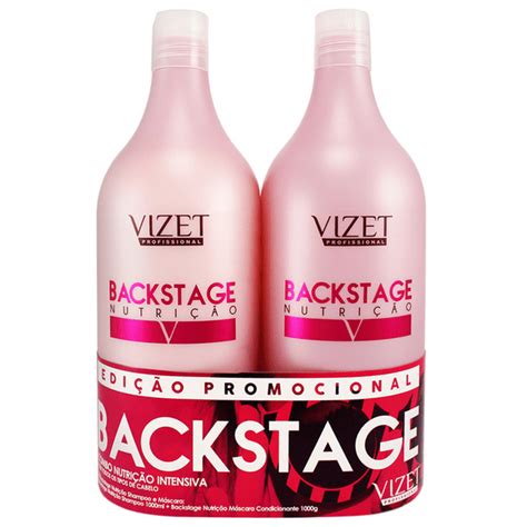 Kit Shampoo e Máscara Backstage Nutrição Vizet Precinho Bacana