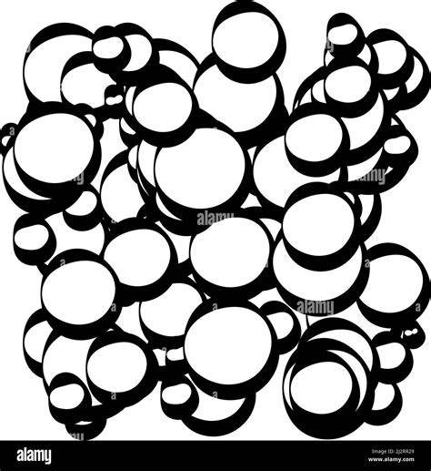 Random chaotic overlapping circles composition. Randomness concept ...