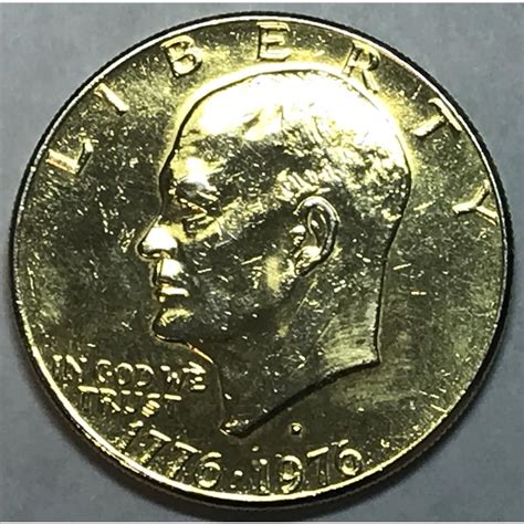 Gold Plated D Bicentennial Eisenhower Dollar Denver Minted