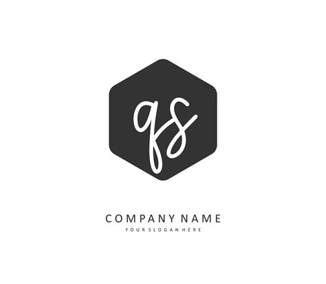 Q S Qs Initial Letter Handwriting And Signature Logo A Concept