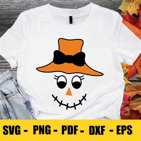 Scarecrow Face Svg Halloween Svg Scarecrow Boy And Girl Svg Spooky