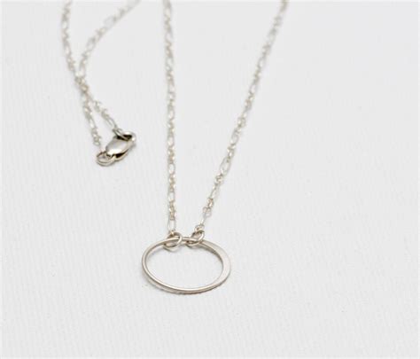 Silver Circle Necklace - Etsy