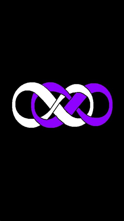 Double Infinity Black Infinity Purple Revenge Symbol White Hd