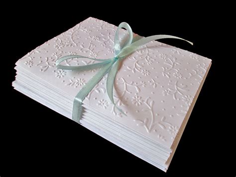 Embossed Cards Embossed Card Set Blank Note Cards Note Card Etsy