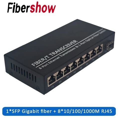 Gigabit Ethernet Switches 101001000m 8 Rj45 1 Sfp Port Fiber Optical