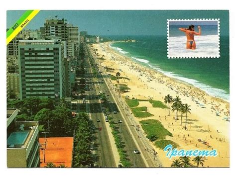 Cartão Postal Rio de Janeiro Praia de Ipanema Anos 90 Casa do