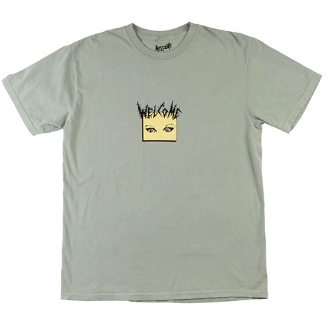 Welcome Skateboards Mace Garment Dyed Sage T Shirt