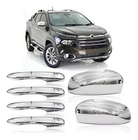 Kit Aplique Capa Cromada Retrovisor Maçanetas Fiat Toro 2018