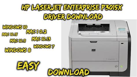 Hp Laserjet Enterprise P3015x Driver Download Youtube