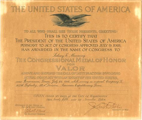 Medal of Honor Certificate - Encyclopedia of Alabama