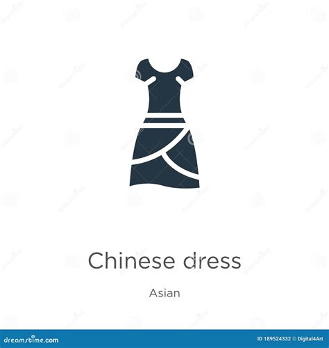 Chinese Dress Icon Vector Trendy Flat Chinese Dress Icon From Asian