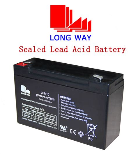 Sealed Rechargeable Lead-Acid Battery 3FM10 for Data Center ((6V10AH ...