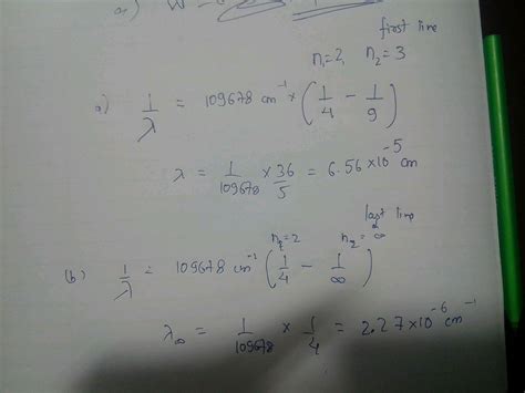 2. [ Calculate the wavelength of the 1st and last line in the Balmer ...