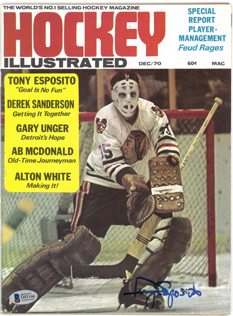 Lot Detail - Tony Esposito Autographed 1970 Hockey Illustrated