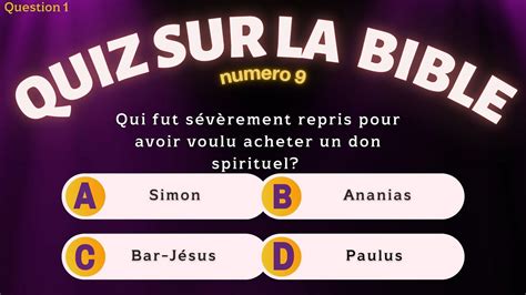 Quiz sur la bible avec questions et réponses en français quizz