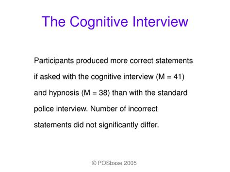 Ppt The Cognitive Interview Powerpoint Presentation Free Download