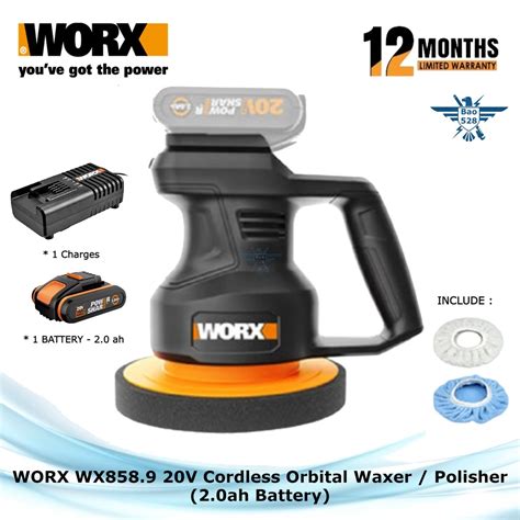 Worx Wx V Cordless Orbital Waxer Polisher Ah Battery