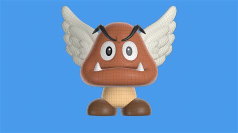 Super Mario Bros Goomba Wings Modelo 3D TurboSquid 2066265