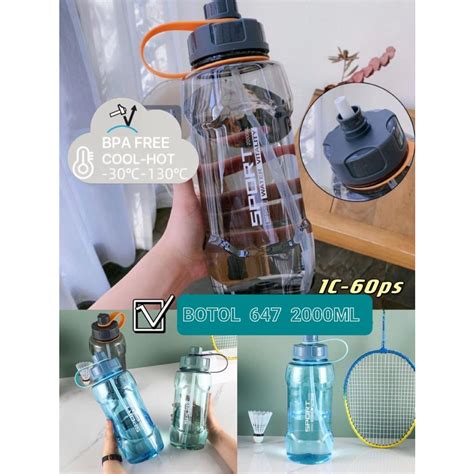 Jual Stv Botol Minum Plastik Transparan Heenoor Liter Sport Water