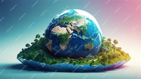 premium ai image planet earth realistic view