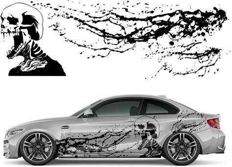 Tuning optyczny Mgdesign Naklejki Na Auto Motyw Czaszka Duża 92X538Cm