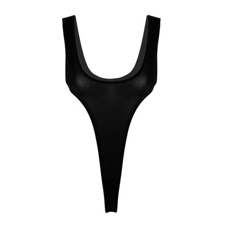 Sexy Women Sheer Lingerie High Cut Leotard Tops Bodysuit Thong Monokini