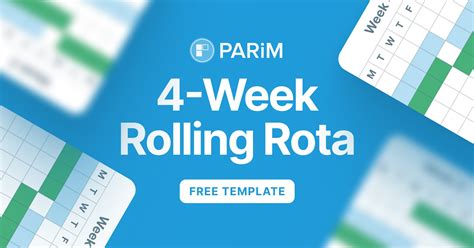 How To Create A 4 Week Rolling Rota In Excel Free Template