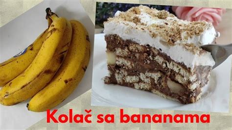 Kolač sa bananama za 15 minuta bez pečenja Desserts Food Ethnic