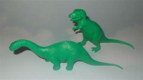 Vintage 1964 65 Sinclair Worlds Fair Plastic Solid Cast Dinosaurs