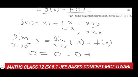 Maths Class Ex Q Find All Points Of Discontinuity Of F F X