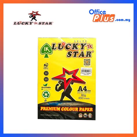 Lucky Star A4 Colour Paper Mix Colour 80gsm 450 Sheets Shopee Malaysia