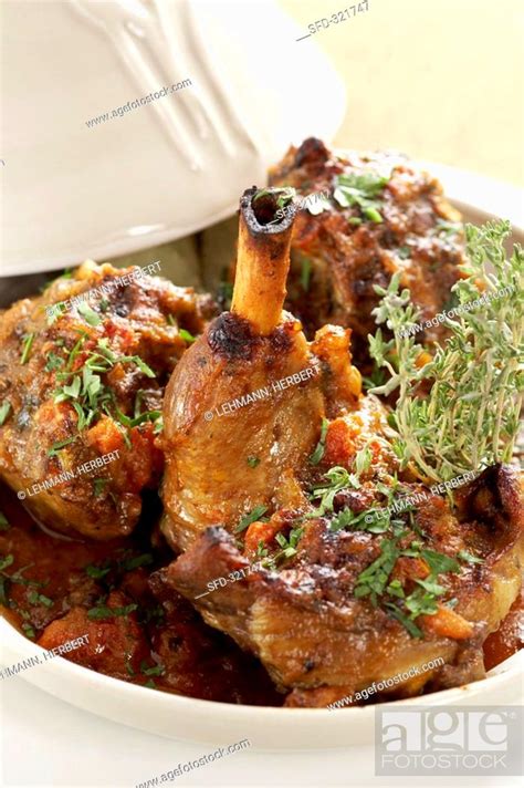 Braised Lamb Shank Morocco Stock Photo Picture And Rights Managed