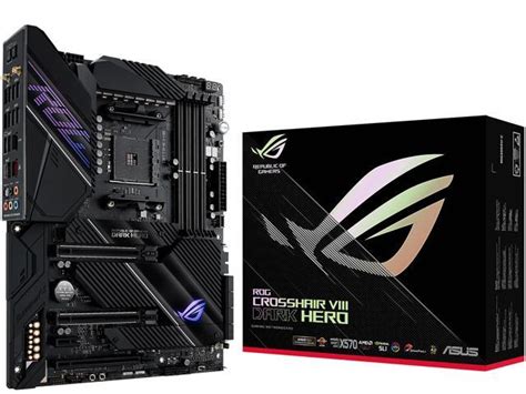 Asus Rog Crosshair Viii Dark Hero Am4 Amd X570s Sata 6gbs Atx Amd Motherboard Neweggca