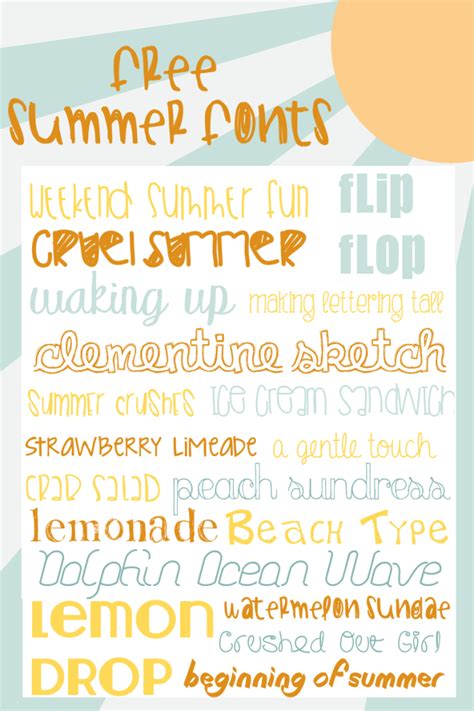 Free Summer Fonts