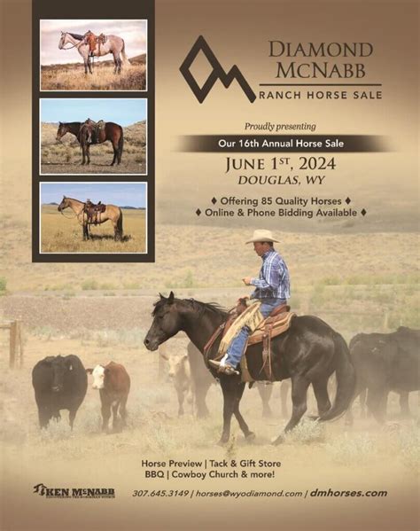 Diamond Mcnabb Ranch Horse Sale Announces 16th Annual Sale Date Of June