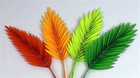 Easy Paper Leaf Paper Leaves Making Paper Crafts For School DIY