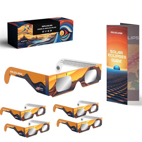 Buy 5 Pack Paper Solar Eclipse Glasses Approved 2024 CE And ISO