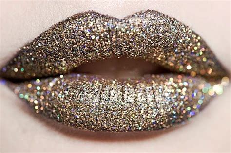 Gold Sparkles Glitter Lips Gold Lips Lipstick