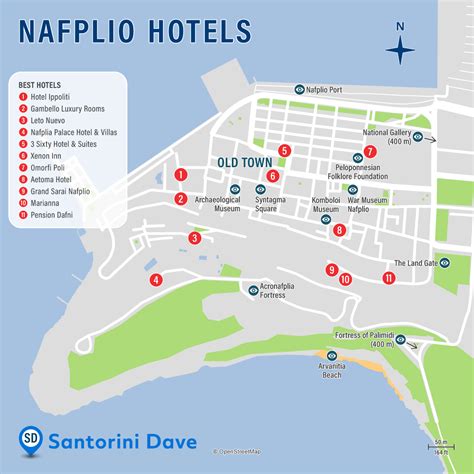 NAFPLIO HOTEL MAP - 11 Best Places to Stay