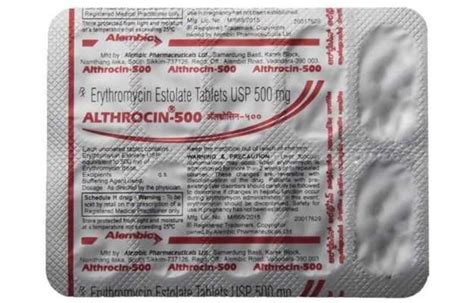 Althrocin Erythromycin Mg Tablet At Rs Stripe Eltocin In