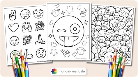 20 Emoji Coloring Pages (Free PDF Printables)