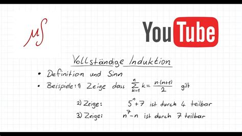 Vollständige Induktion Prinzip kleiner Gauss Teilbarkeit YouTube