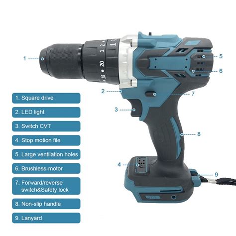 In V Mm Brushless Electric Screwdriver High Power Impact Drill