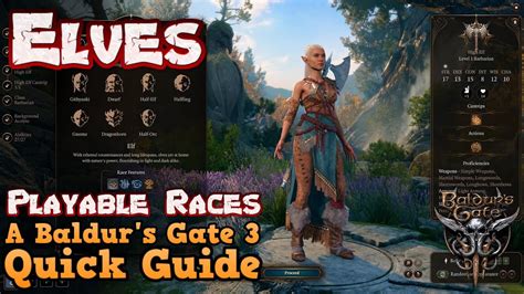 Baldur S Gate 3 Playable Race Guide To Elves In 5th Edition D D YouTube