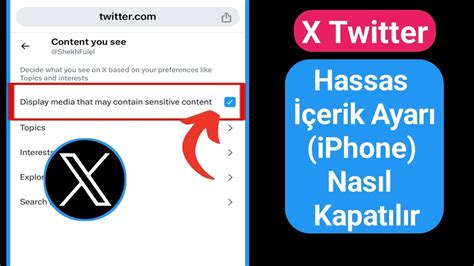 X Twitter Hassas İçerik Ayarı iPhone Nasıl Kapatılır YouTube