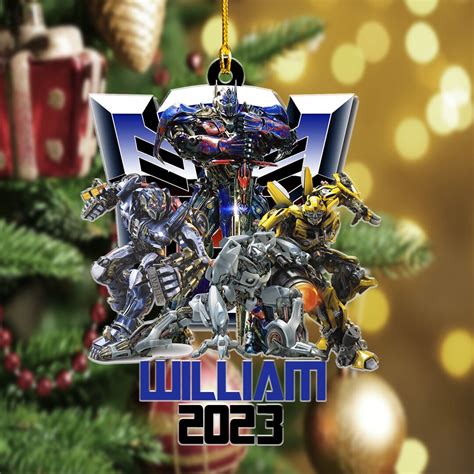 Custom Transformers Christmas 2d Flat Ornament Autobot Etsy