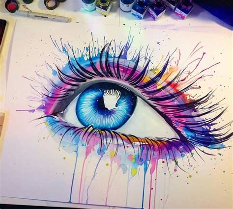 Artist Pixie Cold Eye Art Eye Painting Watercolor Eyes